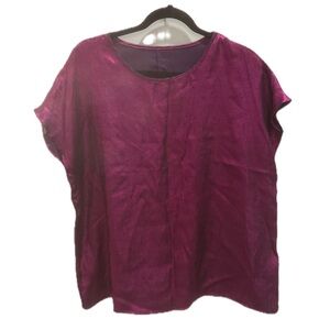 SHEIN Shimmering Magenta Short Sleeve Top